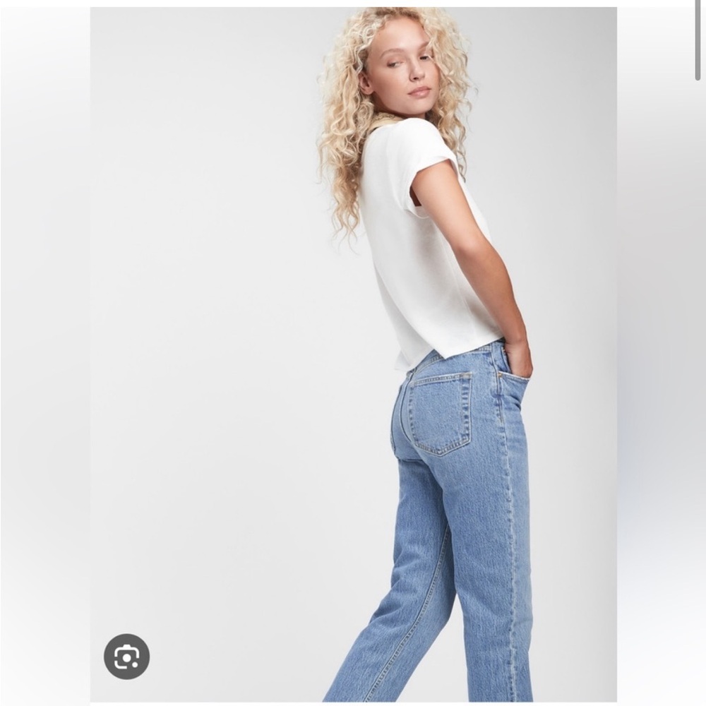 Gap Sky High Distressed Straight Leg Jeans 28 6P - Picture 4 of 12